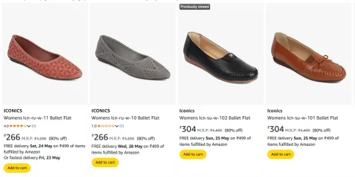 Image of Iconics Women's Flat Starting at just ₹266