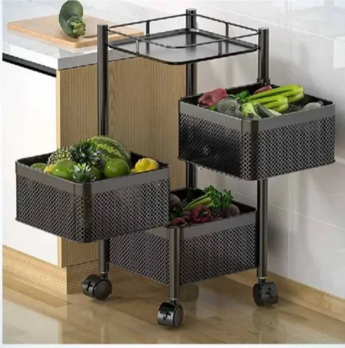 Image of ICONPLUS Steel Kitchen Trolley