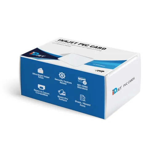 Image of iDJET Plain White PVC ID Card for Inkjet Printers, So50
