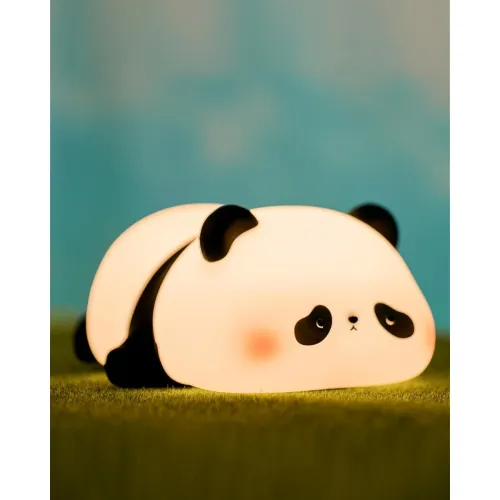 Image of IMNISHNAY silicone Panda Night Light,LED Squishy Panda Novelty Lamp,Nursery Nightlight