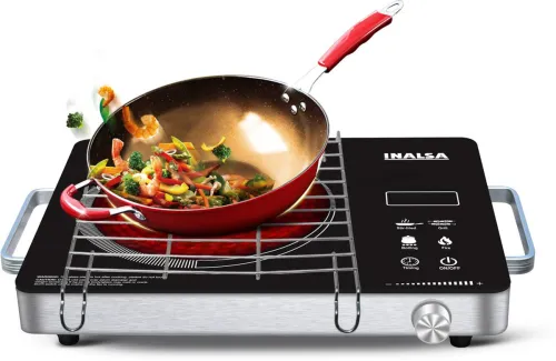 Image of Inalsa 2200 W Induction Cooktop Touch Panel (Black, InfraChef Pro 2200 Infrared Cooker).