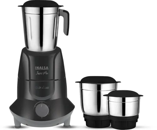 Image of Inalsa Jazz Pro 550 W Mixer Grinder (Jazz Pro | 3 Jars | Black)
