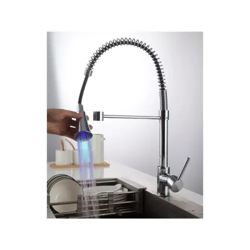 Image of InArt Single Lever Kitchen Faucet 360° Pull-Down Sprayer Chrome