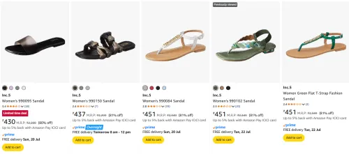 Image of Inc.5 Women's Footwear at minimum 80% Discount