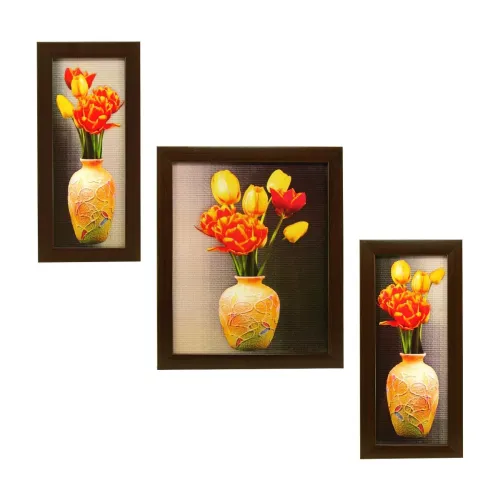 Image of Indianara 3 Piece Set of Framed Wall 