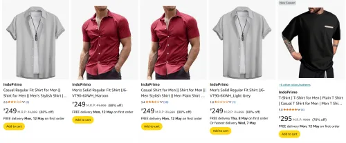 Image of IndoPrimo Shirt For Men Starting @ ₹249