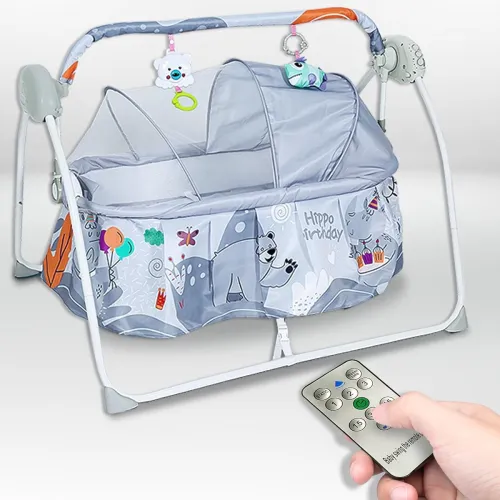 Image of Infantso Baby Cradle Swing for New Born Baby with 3 Point Safety Harness