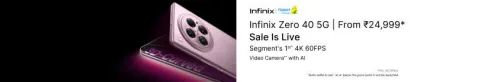 Image of Infinix Zero 40 5G From @ ₹24,999 on Flipkart Big Billion Days 