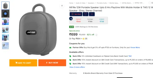 Image of iNFiRe 12W Portable Speaker 
