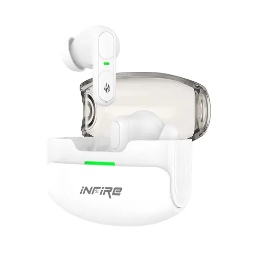 Image of iNFiRe FireBuds 65 True Wireless Earbuds 50H Playtim Touch Control Earbuds (White)