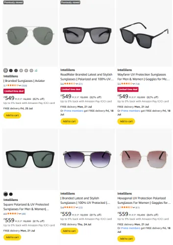 Image of Intellilens Sunglasses Upto 85% Off