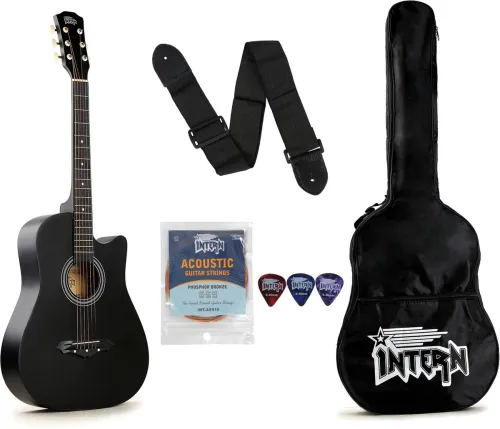 Image of intern INT-38C-BK Acoustic Guitar