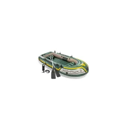 Intex 3Person Inflatable Boat Set with High Output Air Pump (Green)