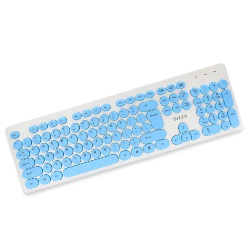 Image of Intex Classy Wired Keyboard (White & Blue) 