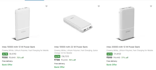 Image of Intex Power Banks up to 77% Discount