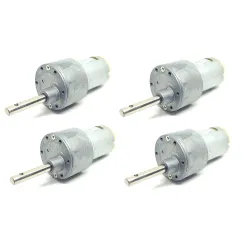 Invento 4pcs 12v 100 RPM DC Side Shaft High Torque