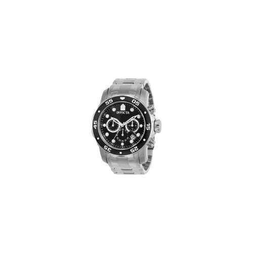 Image of Invicta Pro Diver - Scuba Men's Wrist Analog Watch Stainless Steel Quartz Black Dial - 0069