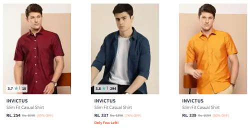 Image of INVICTUS Brand Men's Casual Shirt @ Up to 85% Discount
