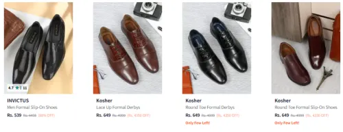 Image of INVICTUS Men Formal Shoes Minimum 85% Discount