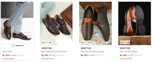 Image of INVICTUS Men Textured Footwear Starting At ₹539
