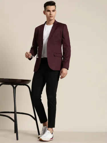 Image of INVICTUS Slim Fit Single-Breasted Blazer`