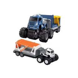 Invite Enterprise 1:43 4WD Diecast Alloy Double-Deck TransportationCar Vehicle Toy for Kids