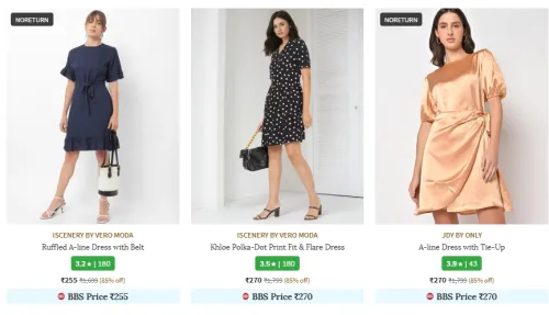 Image of Iscenery Vero Moda Ruffled A-line Dress Starting At ₹255