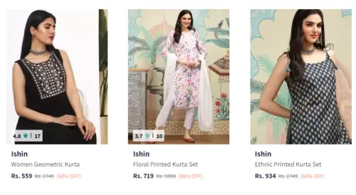 Image of Ishin Women Kurta Starting At ₹559