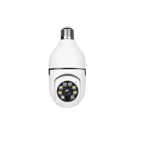 Image of ISHVAAN TRENDZ Wi-Fi CCTV Camera E27 MODEL1080p Wireless PTZ Bulb Shape V380 Pro