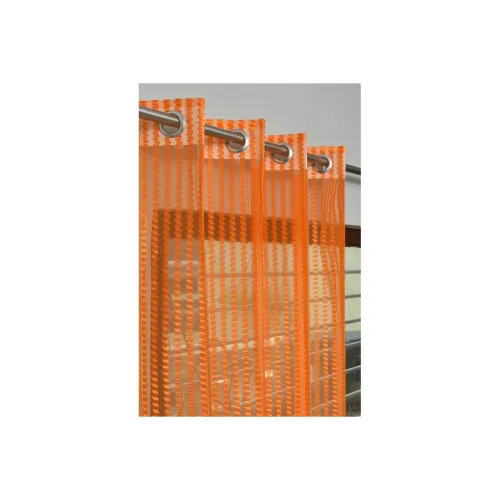 Image of IVAZA 1 Pieces Zig Zag Strip Semi-Transparent Curtains