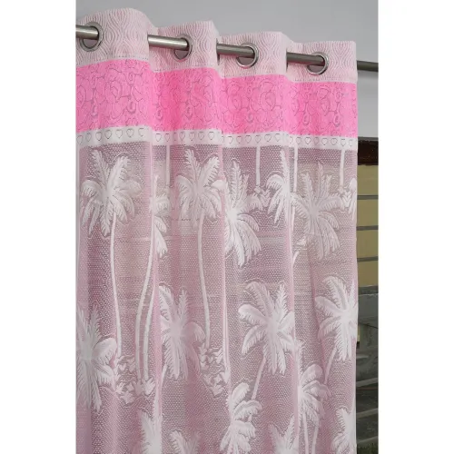 Image of IVAZA Coconut Palm Sheer Curtain 4 Feet X 7 Feet