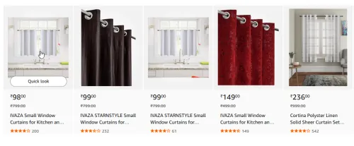 Image of IVAZA Curtains Starting At @₹98