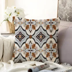 IVAZA Floral Printed Cotton Cushion Cover 12 x 12 Inch