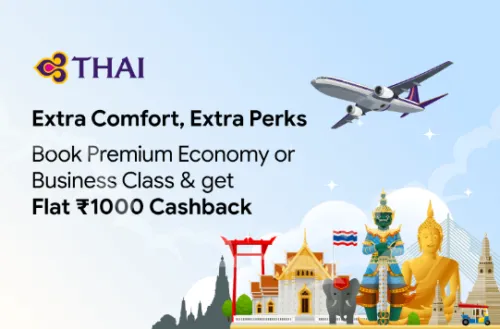 Image of Ixigo Coupon : Flat ₹1000 Cashback with Thai Airways