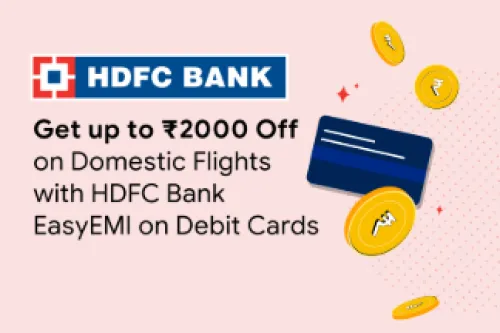Image of Ixigo Coupon : Flat upto ₹2000 off on Domestic Flights with HDFC Bank