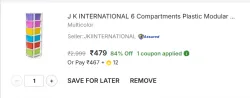 J K INTERNATIONAL 6 Compartments Drawer