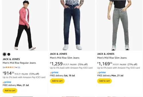 Image of Jack & Jone Men Fashion Shirt Minimum 70% Discount