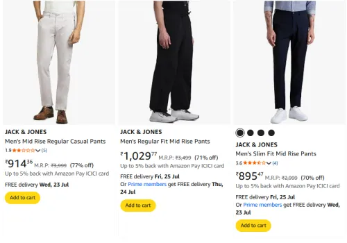 Image of JACK & JONES Men Jeans Minimum 70% Discount