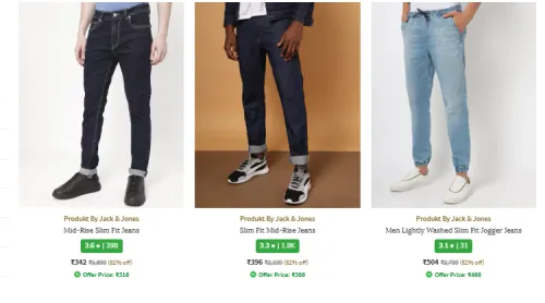 Image of JACK & JONES Men Jeans Minimum 80% Discount