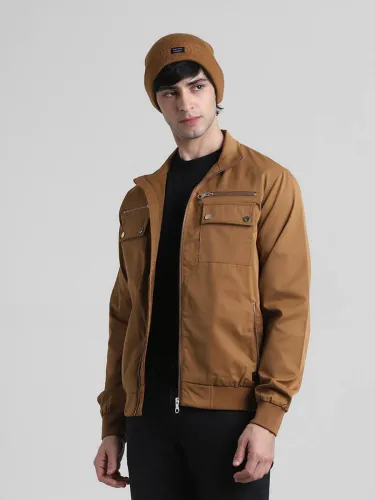 Image of JACK & JONES Men Solid Bomber Jacket