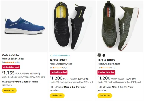 Image of JACK & JONES Men's Shoes at minimum 60% Discount