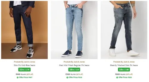Image of Jack And Jones Brand Men's Jeans @ Up to 80% Discount