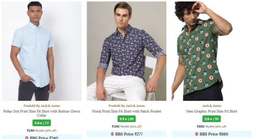 Image of Jack And Jones Brand Men's Shirts @ Up to 85% Discount