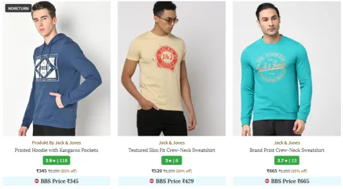 Image of Jack And Jones Brand Men's Sweatshirt @ Up to 85% Discount