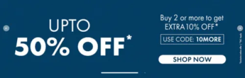 Image of Jade Blue Sale: Upto 50% off on Fashion + Buy 2 get Extra 10% off