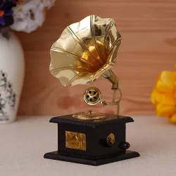 JaipurCrafts Premium Square Gramophone Showpiece