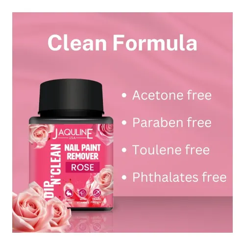Image of Jaquline USA Dip N' Clean Nail Polish Remover 80ml- Rose |