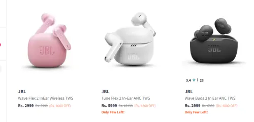 Image of JBL Earbuds & Earphon Minimum 50% Discount