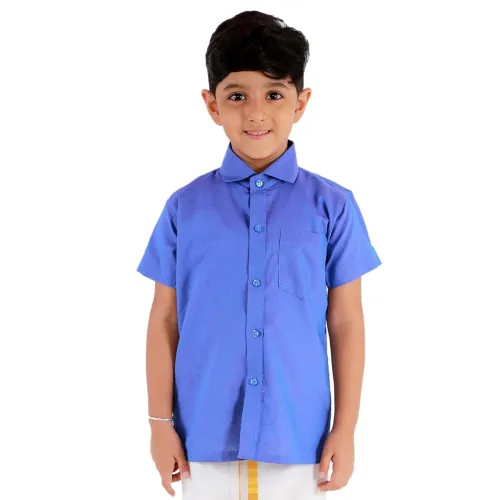 Image of JBN Creation Boy's Solid Regular Fit Dress Shirt