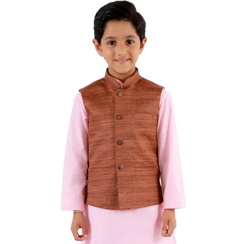 Image of JBN Creation VASTRAMAY Boys' Coffee Brown